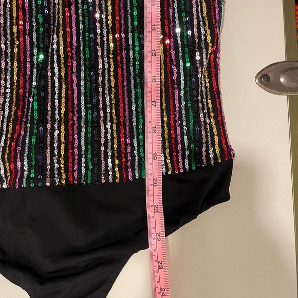 NWT Lovers + Friends Sequined Bodysuit (Size S) - Picture 12 of 16